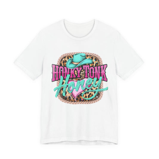 Honky Tonk Honey Tee — Retro Cowgirl Graphic T‑Shirt
