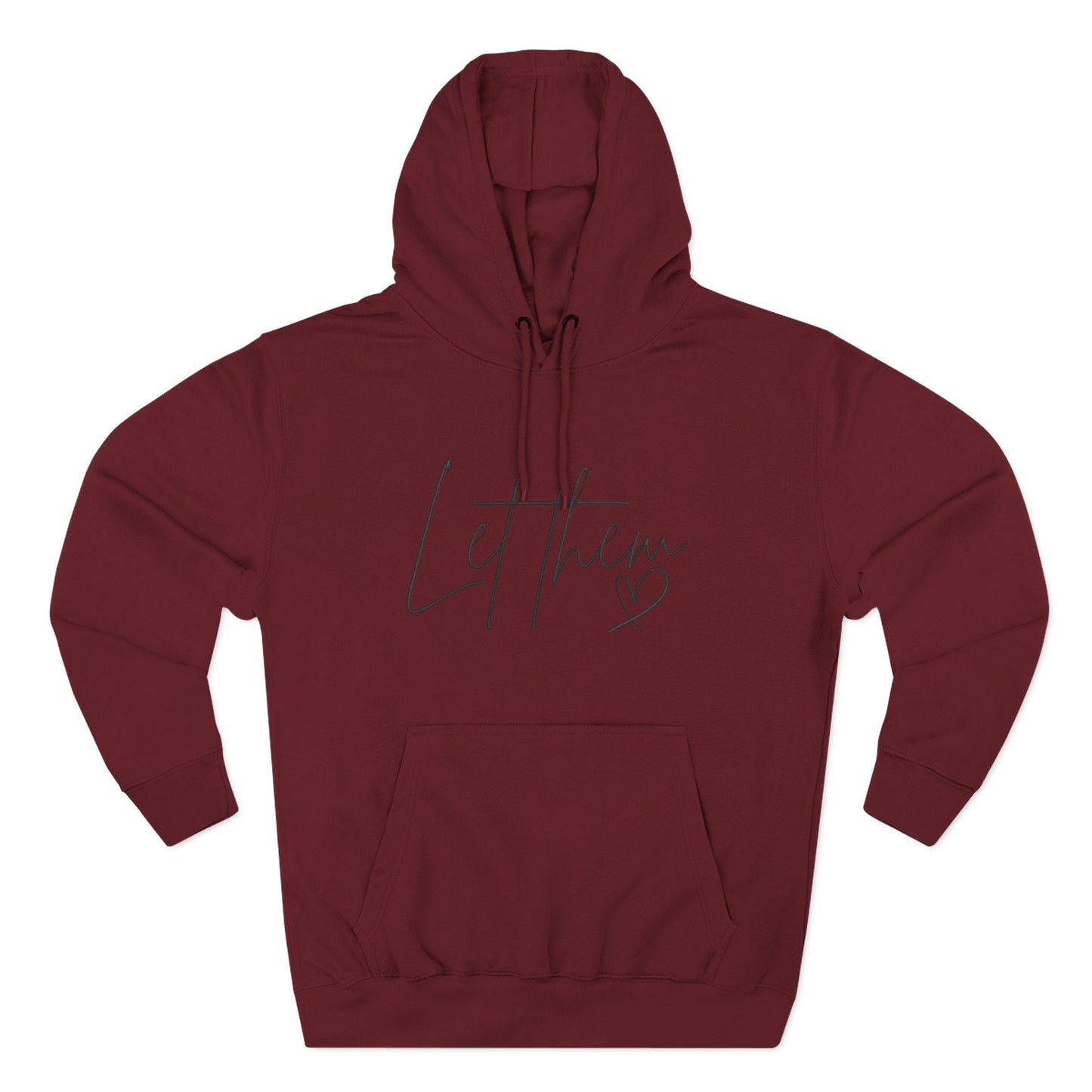 Let Them Heart Hoodie — Minimal Script Fleece Pullover